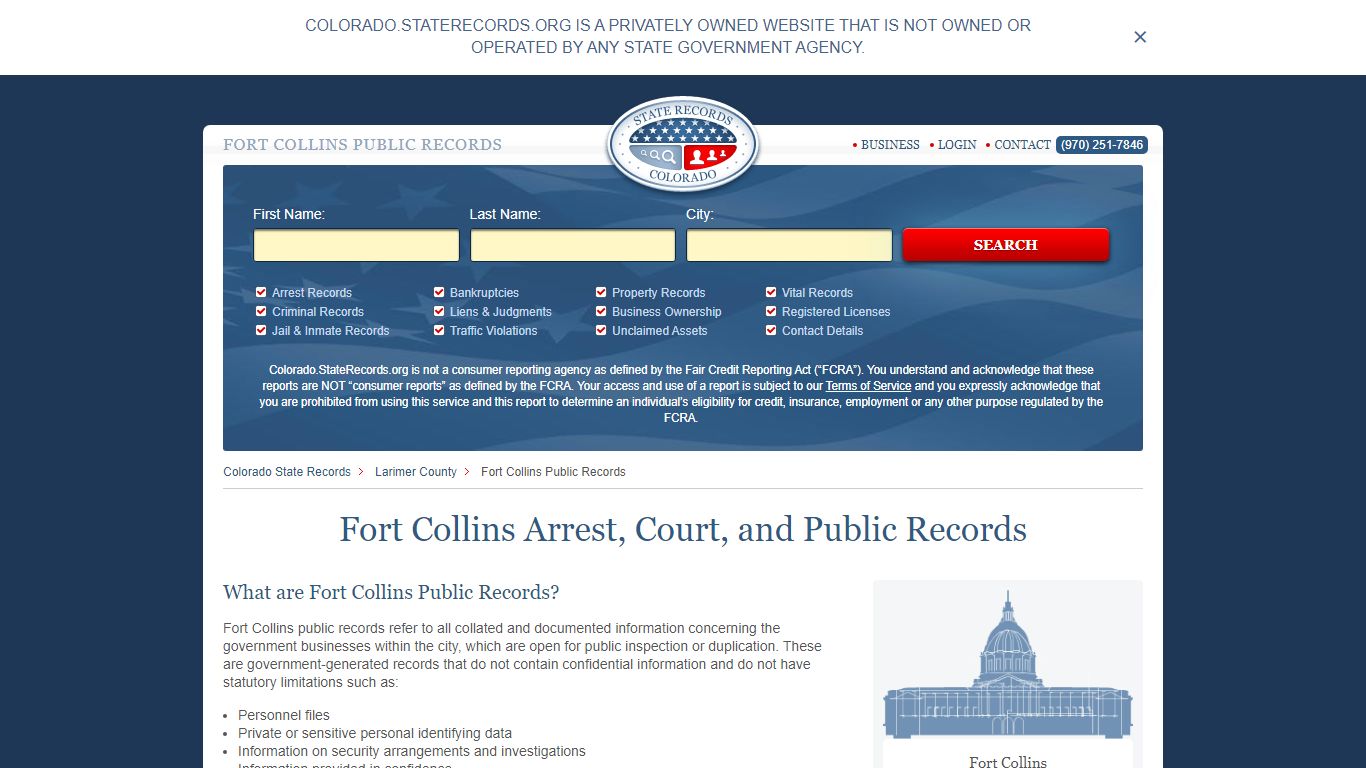 Fort Collins Arrest and Public Records | Colorado ...
